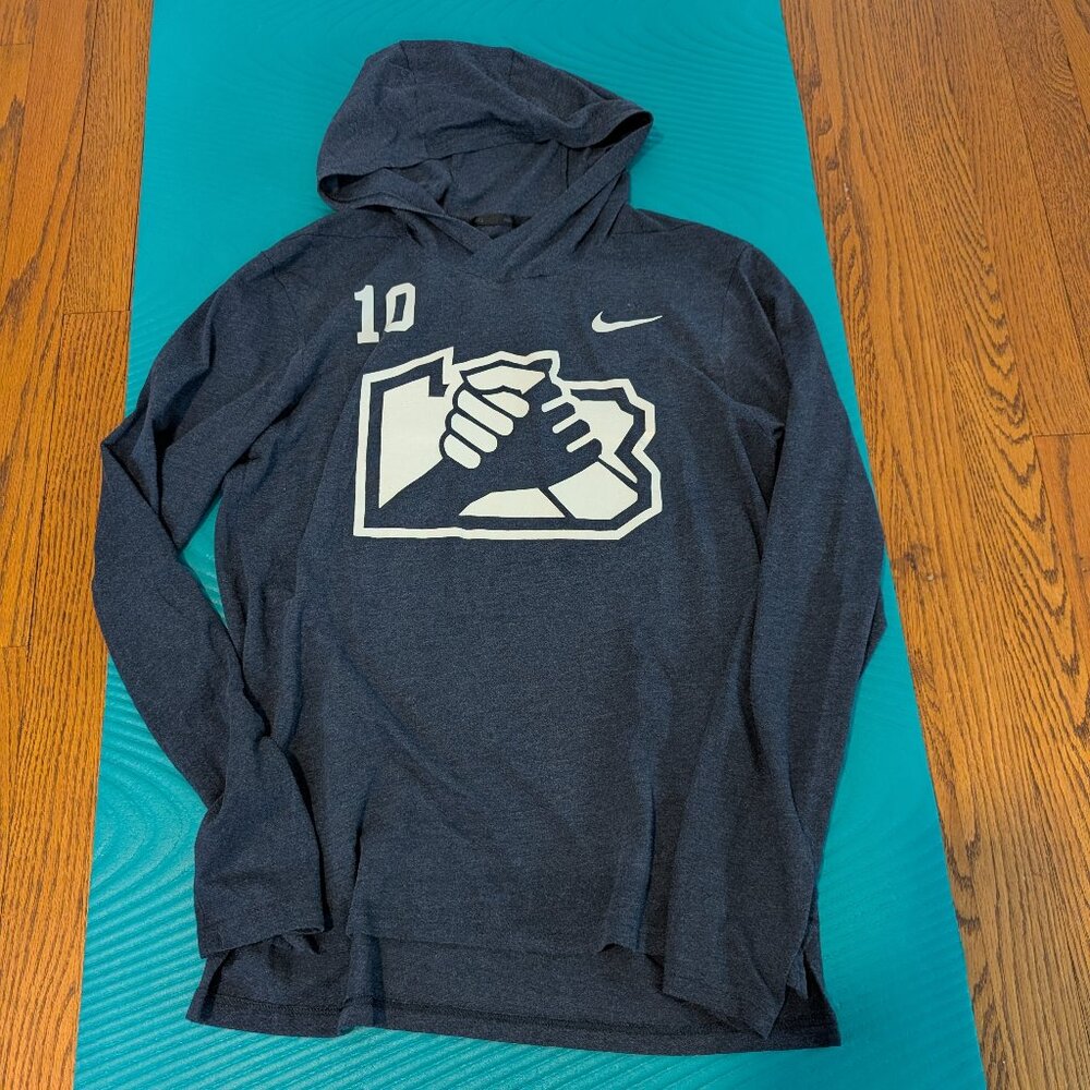 Navy Penn State Nike Hooded Long Sleeve Medium